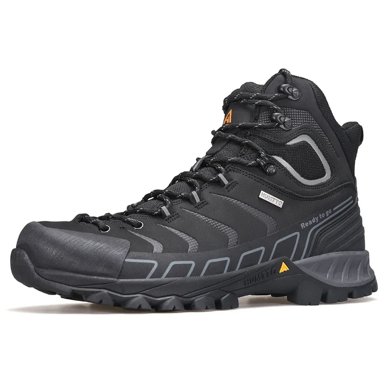 HUMTTO Genuine Leather Outdoor Men's Sports Shoes Non-slip Hiking Shoes for Men Winter Safety Sneakers Breathable Trekking Boots