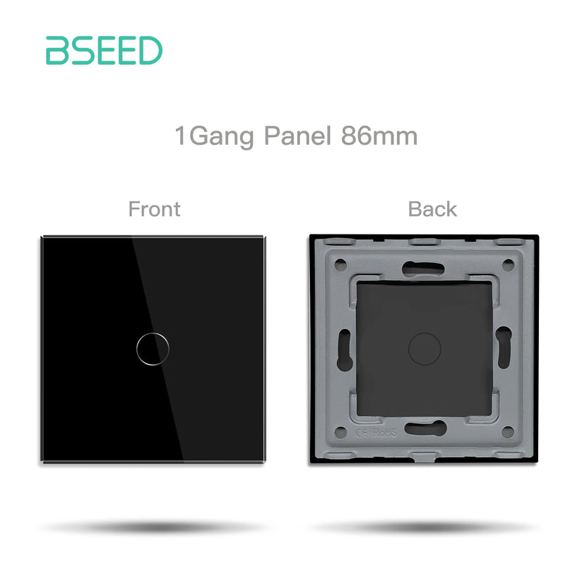 BSEED Zigbee Touch Switch Function Part Glass Panel Smart Dimmer Curtain Switch DIY Part Zigbee Tuya Socket Parts With Neutral