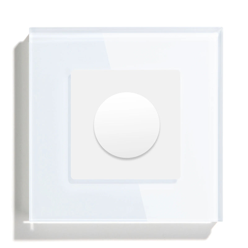 BSEED Mechanical Dimmer Switch Led Dimmable Wall Light Switches EU Standard Lamp Switch Brightness Adjustable Glass Frame 10A