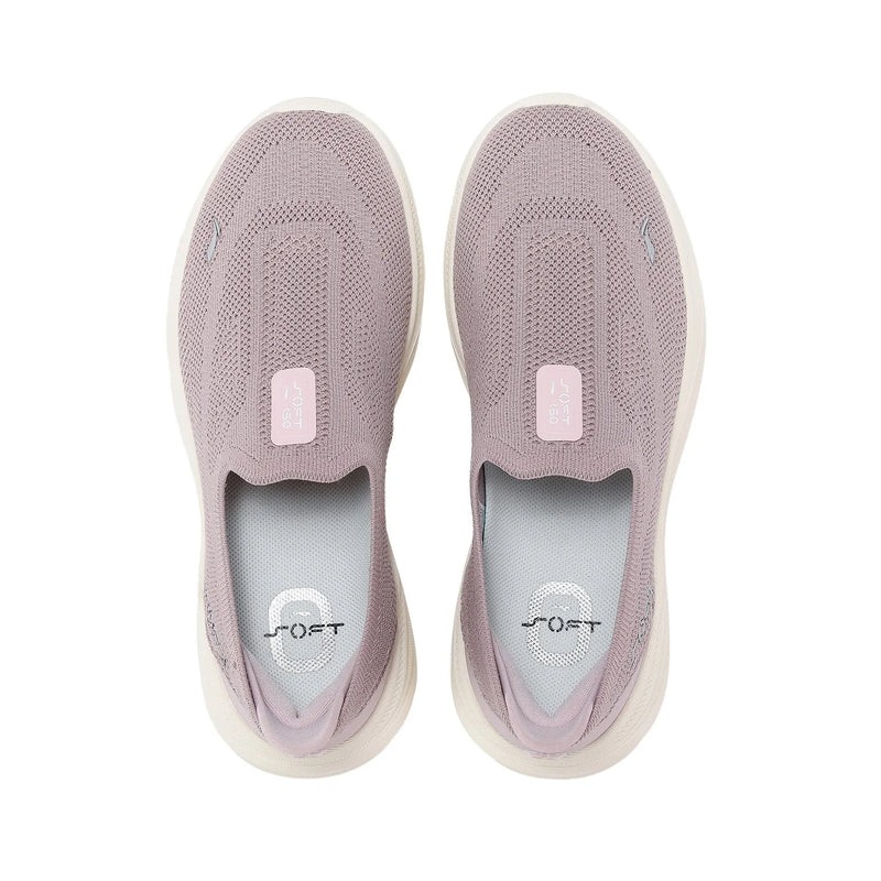 Li-Ning Women's SOFT GO 2 KNIT Slip-on Casual Walking Shoes Breathable Cushion Flexible LiNing Comfortable Sneakers AGLV018