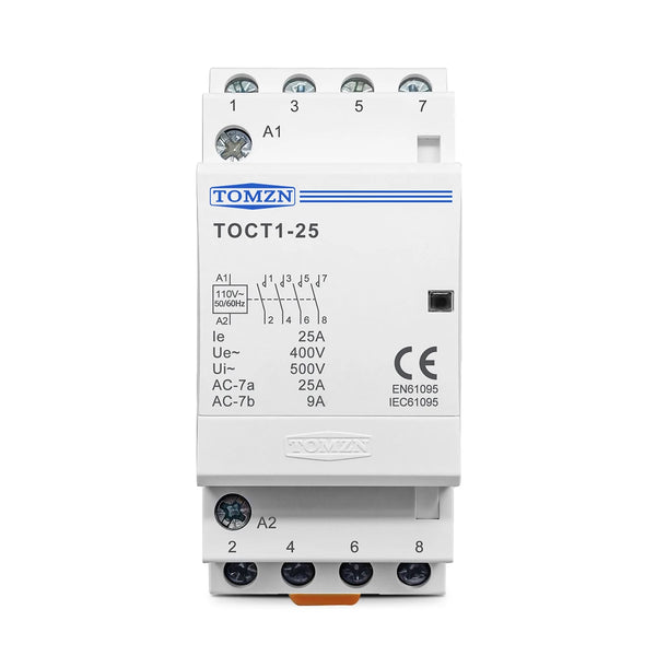 TOCT1 4P 25A 2NC 2NO 220V/230V 50/60Hz Din Rail Household AC Modular Contactor