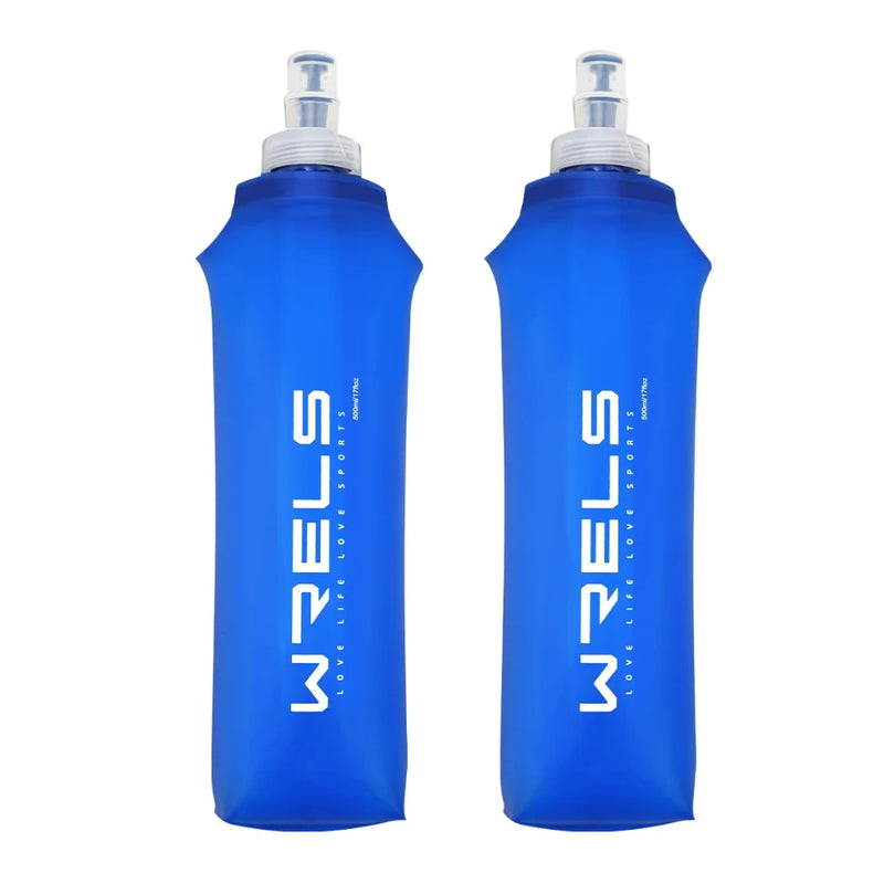 WRELS Water Bottle TPU BPA-Free Folding Soft Flask Outdoors Sport Water Bottle Running Camping Cycling Collapsible Water Bottle