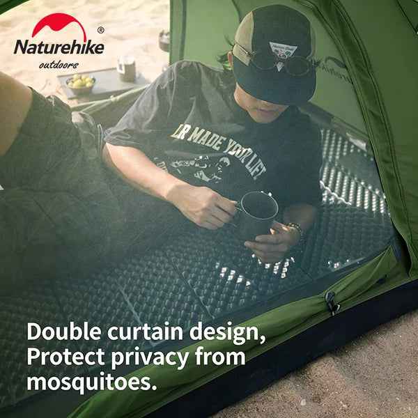 Naturehike Ultralight Camping Tent 1/2 Person Portable Hiking Tent Anti-UV Coating UPF 40+ For Outdoor Beach Fishing Tourism