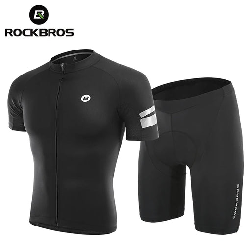 ROCKBROS Cycling Jersey Men Breathable Shirt Summer Jersey Clothes Bicycle Quick Dry Clothing Anti-UV Reflective Short Sleeve