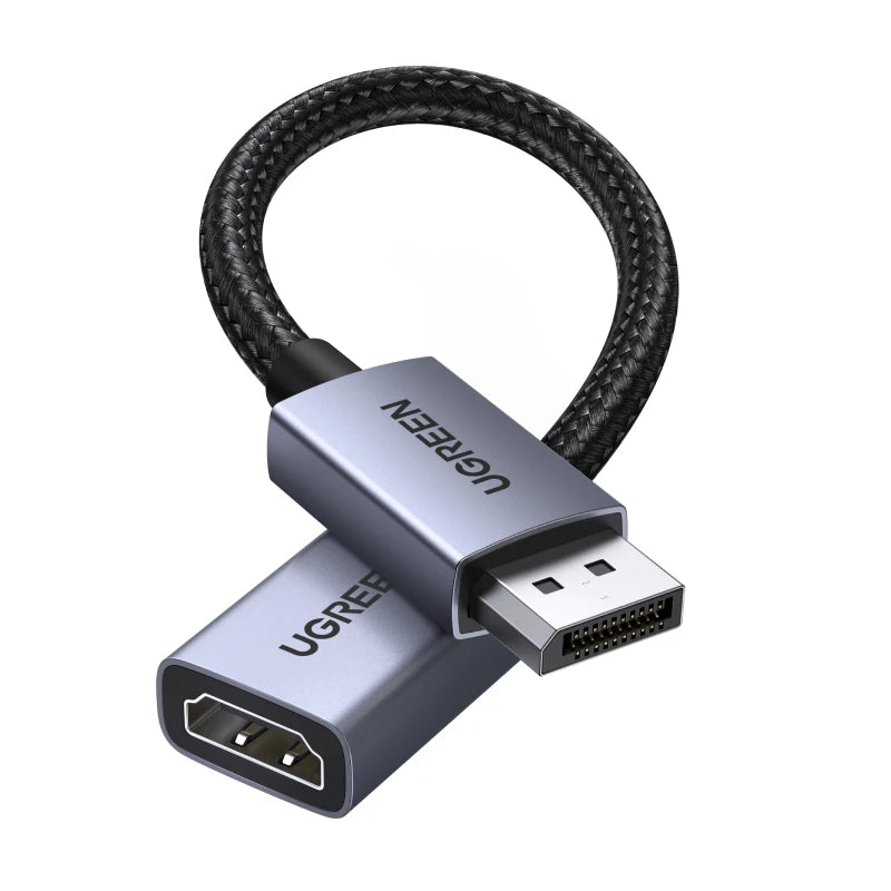 UGREEN DP to HDMI Adapter Cable 4K 30Hz DisplayPort Male to HDMI Female Converter for PC Laptop Monitor Projector Gaming Theater