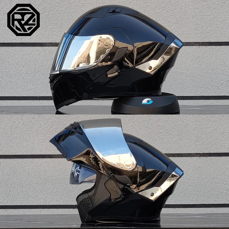 2025 ORZ Latest Motorcycle Helmet Dual Lens Modular Flip Helmet Casco para Motos Off road Racing Helmet Capacetes de Moto