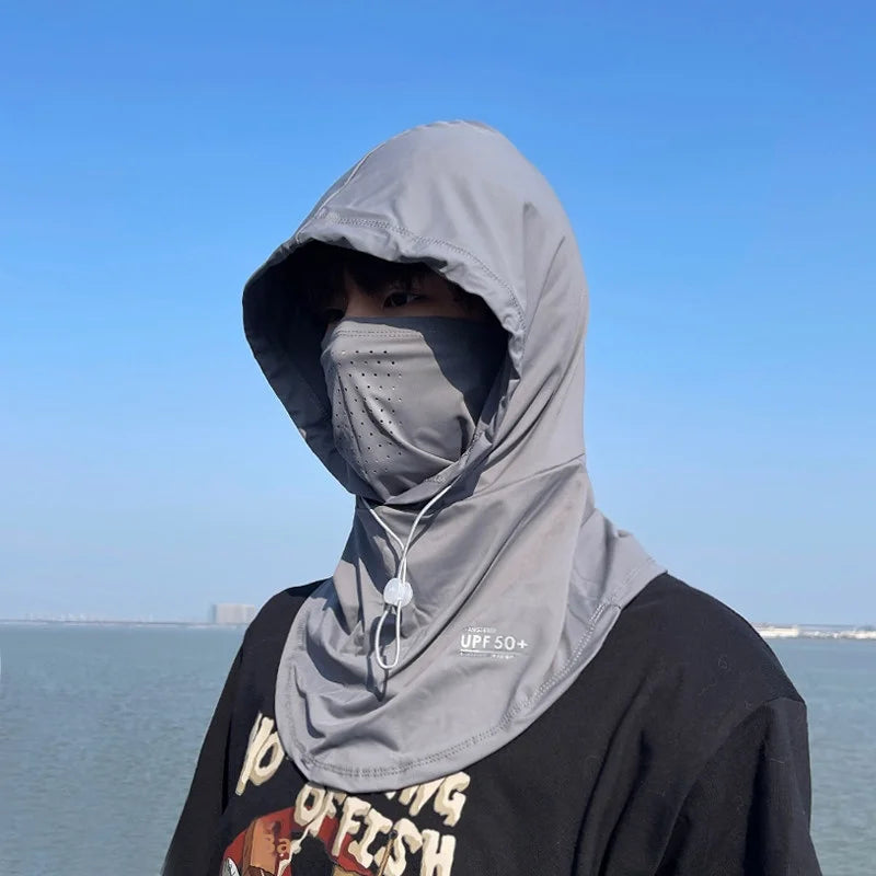 SEAMETAL Men Women Full Face Mask Breathable Long Neck Covers UV Protection Hat for Outdoor Hiking Motorcycle Fishing Accessorie