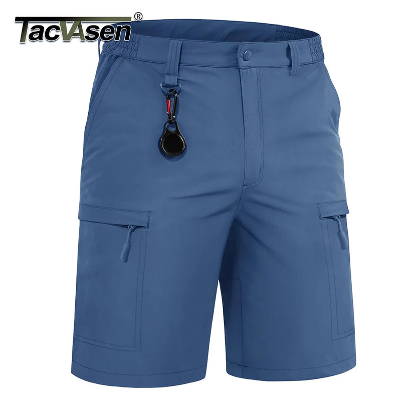 TACVASEN Summer Moisture Wicking Casual Shorts Mens Cargo Work Shorts Running Jogging Sports Bottoms Nylon Rip-Stop Short Pants