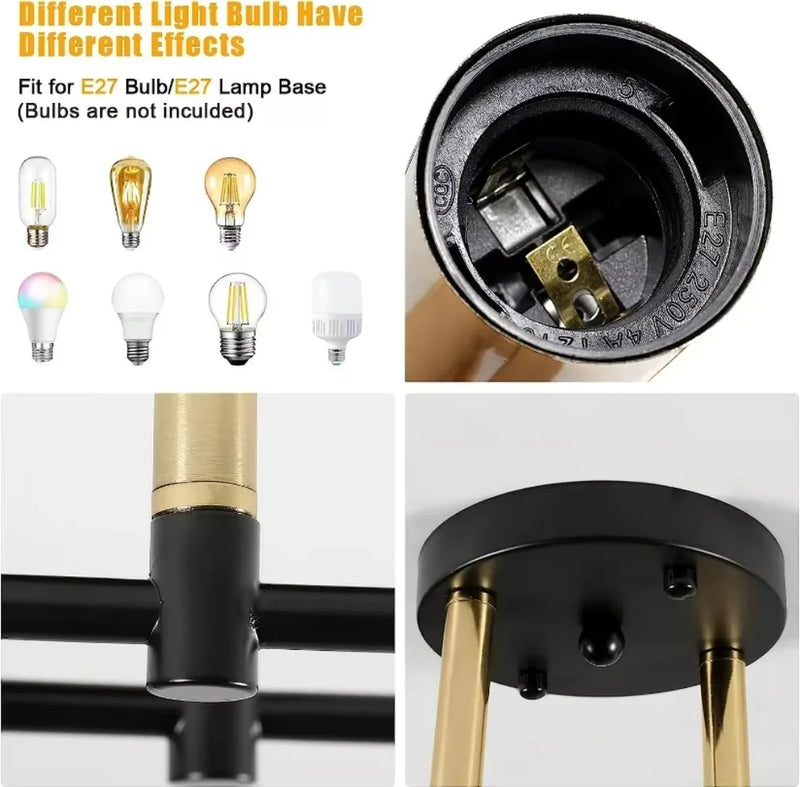 JOYINLED 2-light Simple Decoration Modern Chandeliers Ceiling Lamp Flush Mounted Indoor Room Lights Ceiling Chandelier