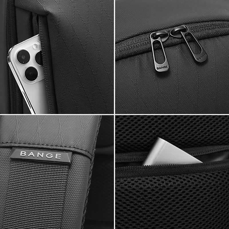BANGE Lightweight Chest Bag Men Satchel Shoulder Bag Waterproof Sling Bag Oxford Cloth Small Casual Bag Crossbody Bag for Men