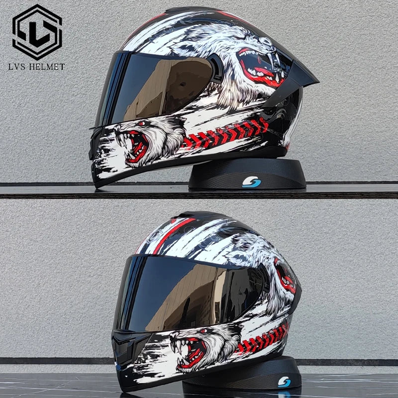 Motorcycle Helmets for Men and Women Wear Double Lens Locomotive Helmets Cascos Para Capacete Da Motocicleta