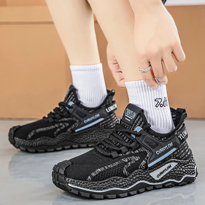 Men's breathable mesh casual sneakers summer new soft-sole outdoor running shoes students comfort lightweight speed sports shoes