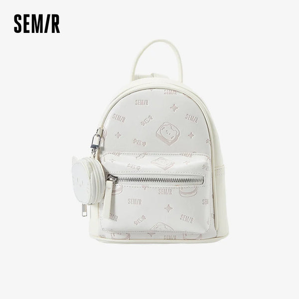 Semir Bag Women Double-shoulder Bag Full Print Travel Backpack Student Small Schoolbag 2025 New for School and Travel