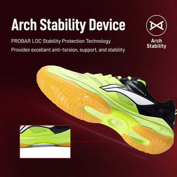 ស្បែកជើងហ្វឹកហាត់វាយសី Li-Ning Unisex GLADIATOR Ⅱ ស្បែកជើងប៉ាតា Cushion Rebound LiNing សម្រាប់បុរស និងស្ត្រី AYTV017