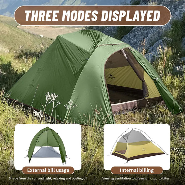 Naturehike Cloud Up 1 2 3 Person Camping Tent Ultralight Waterproof Trekking Tents Hiking Backpacking Shelter Tent Travel Tent