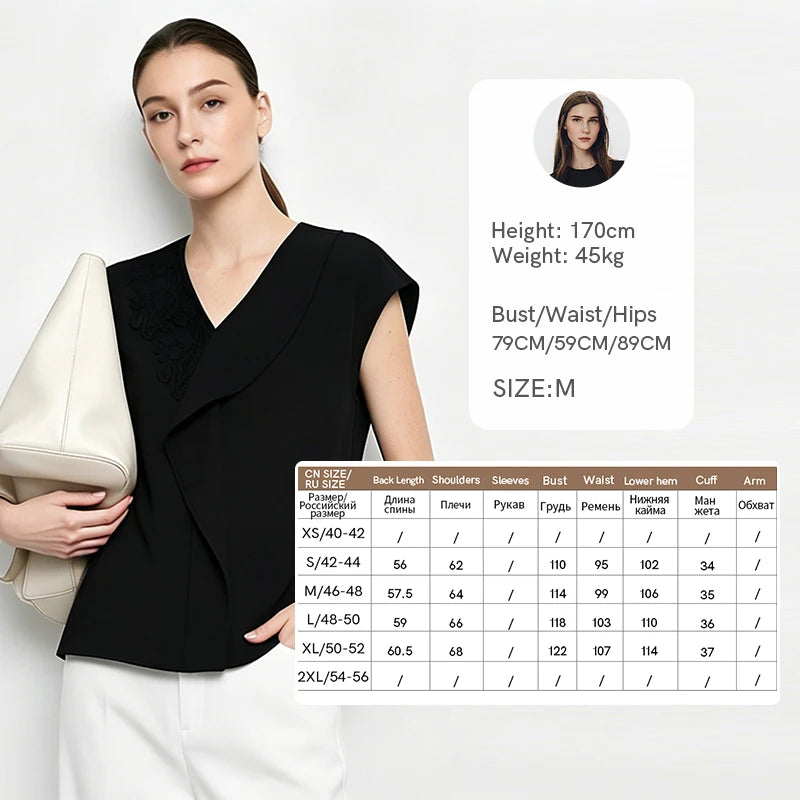 Amii V-Neck Women's Blouse 2026 Summer New Elegant Ruffle Chiffon Top Loose Fit Short Sleeve Office Shirt For Women 12622070