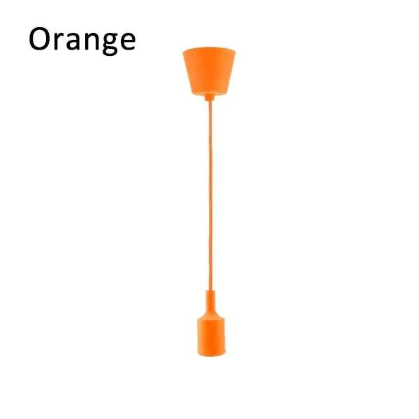 JOYINLED Silicone E27 Pendant Lamp Kit, Height Adjustable Hanging Light Cable with Ceiling Mount for Dining Table, Kids Room