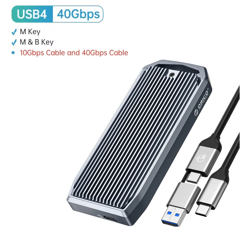 ORICO M2 SSD Case M2 NVMe SSD Enclosure Adapter Compatible with Thunderbolt 3 4 USB3.2 USB 3.1 3.0 Type-C External SSD Enclosure
