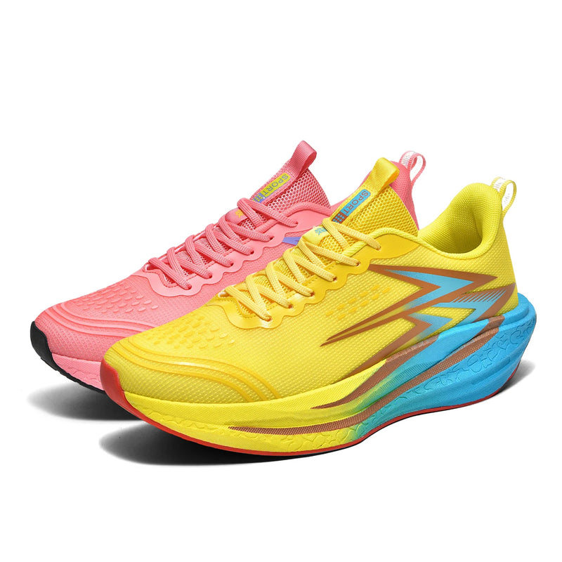 Unisex Sports Shoes Professional Running Anti Slip Thick Soled Training Shoes New Marathon Sports Breathable Light Running Shoes