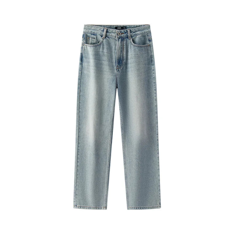 Semir Jeans For Women 2026 Spring Blend Distressed Long Demin Pants Comfort Basic Vintage Versatile Wide Leg Trousers