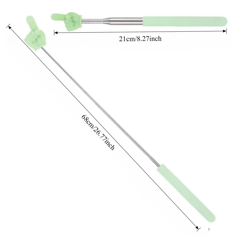 1pc Teaching Pointer Parent-Child Finger Reading Sticks Telescopic Rod Finger Design Teaching Stick Kids School Tool supplies.