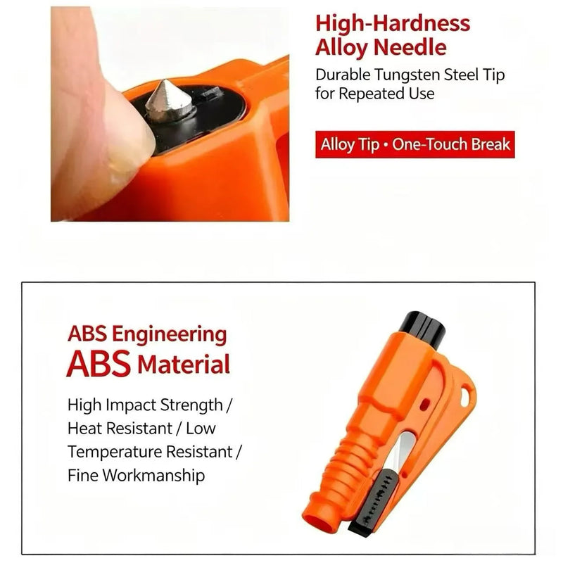 Mini Car Safety Life Hammer Multifunctional Window Breaking Escape Device One-Second Break Glass Tool for Emergency Use
