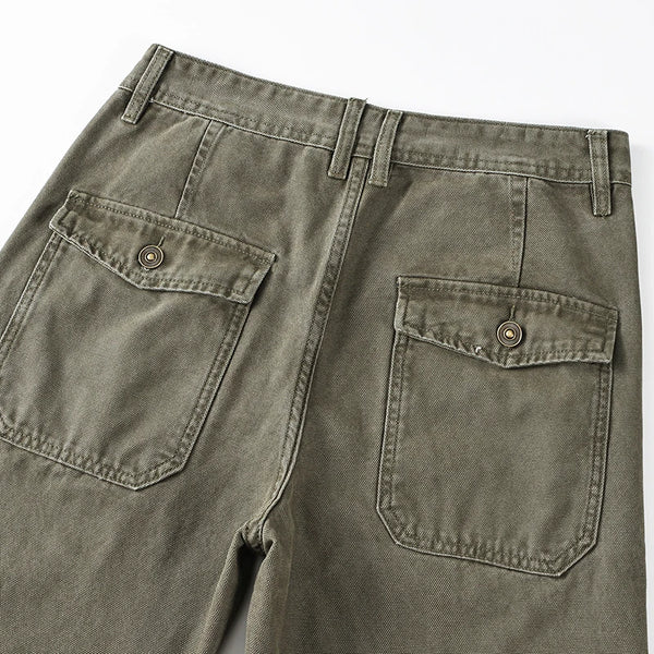 2026 Autumn New Vintage Washed Straight 100% Cotton Jeans for Men Clothing Comfort Zipper Fly Men Pants KK1867