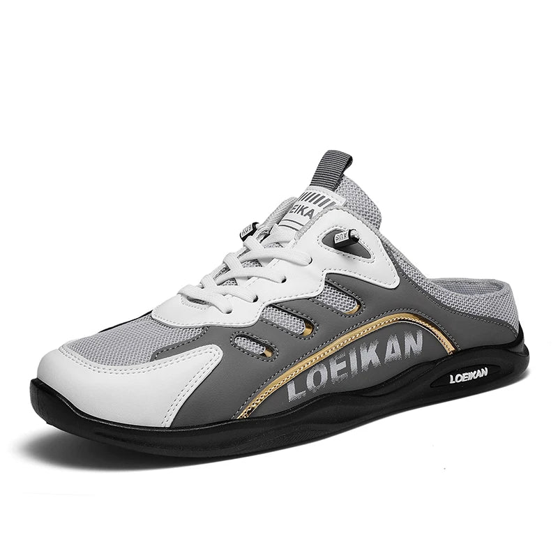 Men's plus size casual mesh slippers summer breathable non-slip walking shoes fashion Baotou comfortable outdoor sports sandals