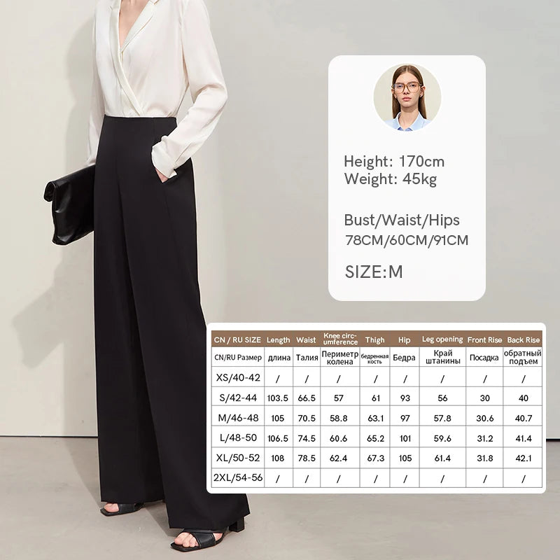 ខោជើងវែង Amii Minimalism រដូវក្តៅឆ្នាំ ២០២៦ ខោជើងវែងថ្មីសម្រាប់ស្ត្រីត្រង់មូលដ្ឋានខោធម្មតាខោជើងវែងពេញប្រវែង ១២៤១២០០៦