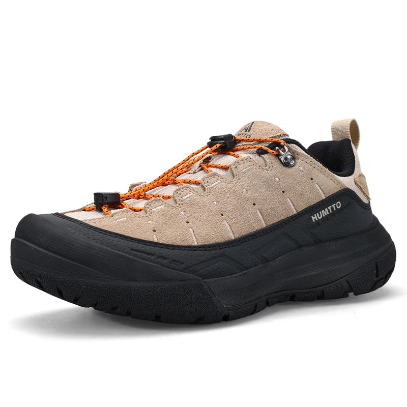 HUMTTO Winter Man Hiking Shoes Leather Breathable Non-slip Casual Sneaker Mens Outdoor Trail Walking Sneakers Men Trekking Shoes