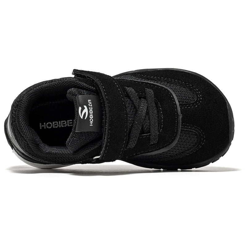 HOBIBEAR Toddler Wide Toe Box Shoes Breathable Lightweight Walking Sneaker Non Slip Hook-Loop Running Shoes for Boys Girls Kids