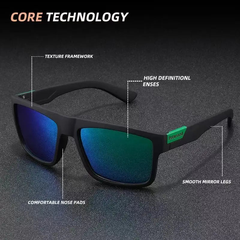 Large Frame UV Resistant Sunglasses, Men's Cycling Goggles, European and American Outdoor Color Changing Sunglasses, Driving Pol