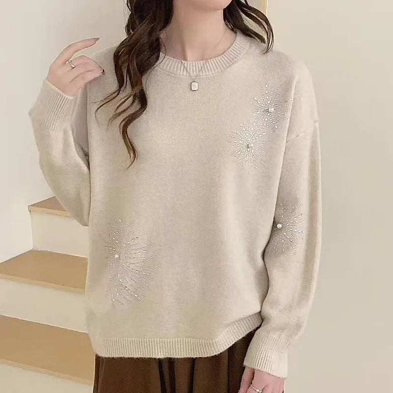 Roupas Feminina Cartoon Printed Knitwear Woman Clothes Spring Autumn Long Sleeve Women's Sweater Pullover Tops Female Jumper