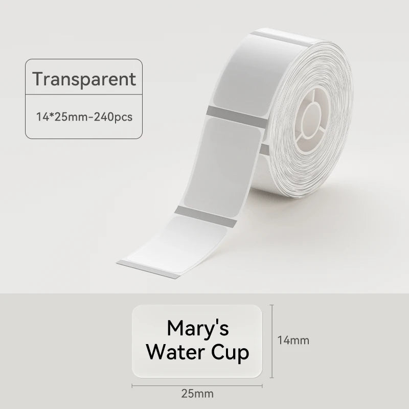 1 Roll Niimbot Transparent Label Sticker Scratch-Resistant Anti-Oil Label Paper for D11 D110 D101 H1S Thermal Label Printer