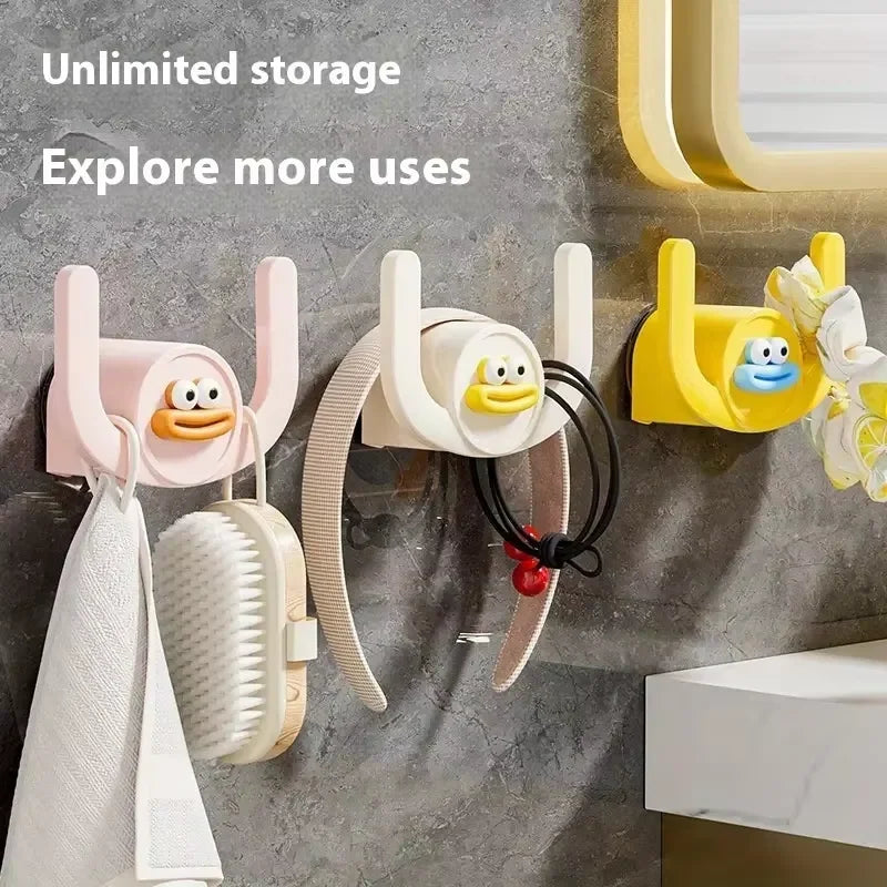 2PCS Cartoon Slippers Hook Bathroom Slipper Rack Shower Storage Organizer Shoe Holder Drainage Stand for Bathrooms and Bedrooms