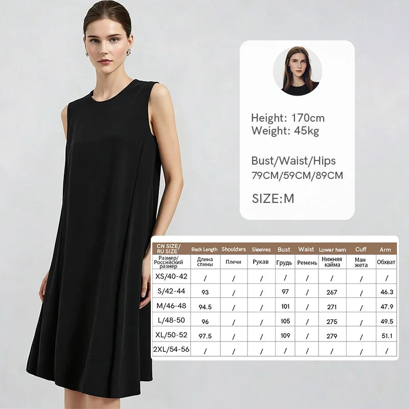 Amii A-Line Women's Dress 2026 Summer New Round Neck Flowy Elegant Tie Detail Loose Fit Casual Midi Dress For Women 12622178