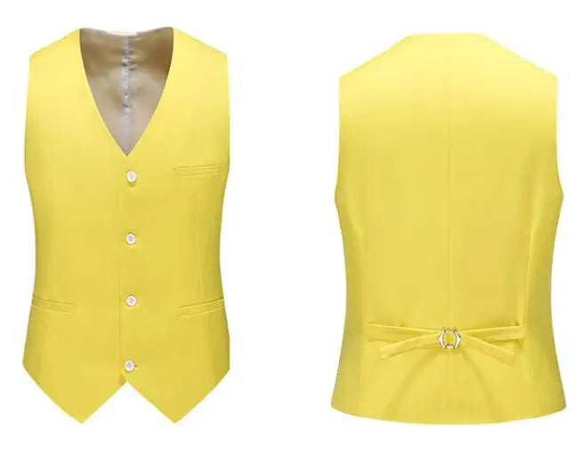 Asian Size Men's Sleeveless Vest, Single-breasted V-neck Vests Jacket, 26 Colors Can Choose From Waistcoat.