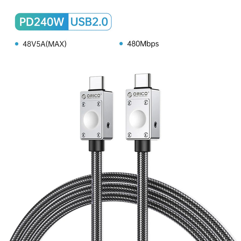 ORICO 40Gbps USB4 Cable C TO UCB C 240w Thunder 3 Type-C Fast Charging Wire 8k 60hz TV  Box for Mobile Tablet Laptop Samsung