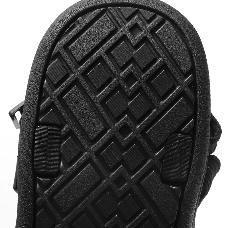 Thick Soles Platform Bottom Sandals Men Summer Adjustable Open Toes Sandals With Velcro Strap Teenager Sandal Soft Lightweight