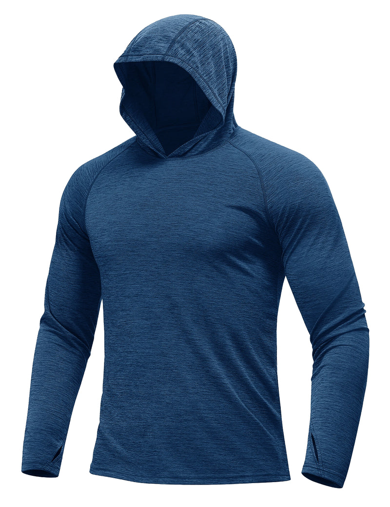 TACVASEN Mens Sun Hoodie Long Sleeve Fishing Shirt Lightweight UPF 50+ Dry Fit Rash Guard for Swimming Workout Athletic Tops
