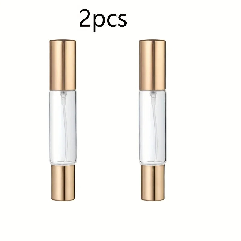 2pcs 0.34oz-Use Perfume Spray Bottles with Rollers - Transparent Glass, | Portable Fragrance Dispenser | Refillable Spray Bottle