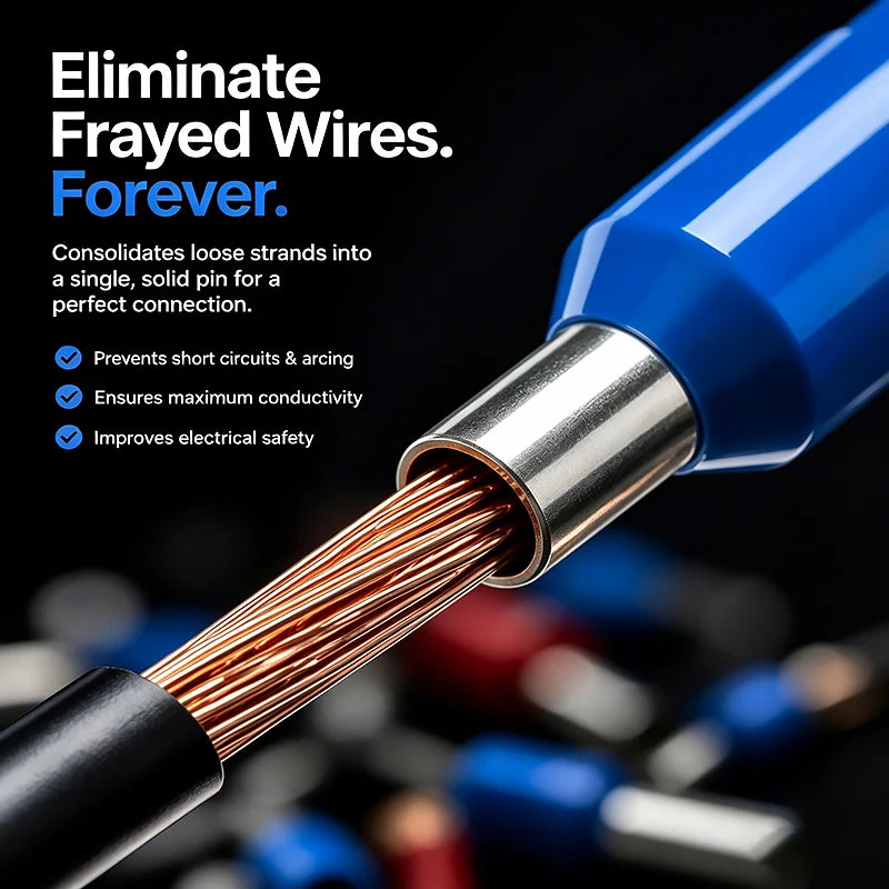 200/450/800/1250/1800/1900Pcs Sturdy Electrical Connectors with Pressure - Connection Ring Terminals E0508 E7508 E1008 E1508
