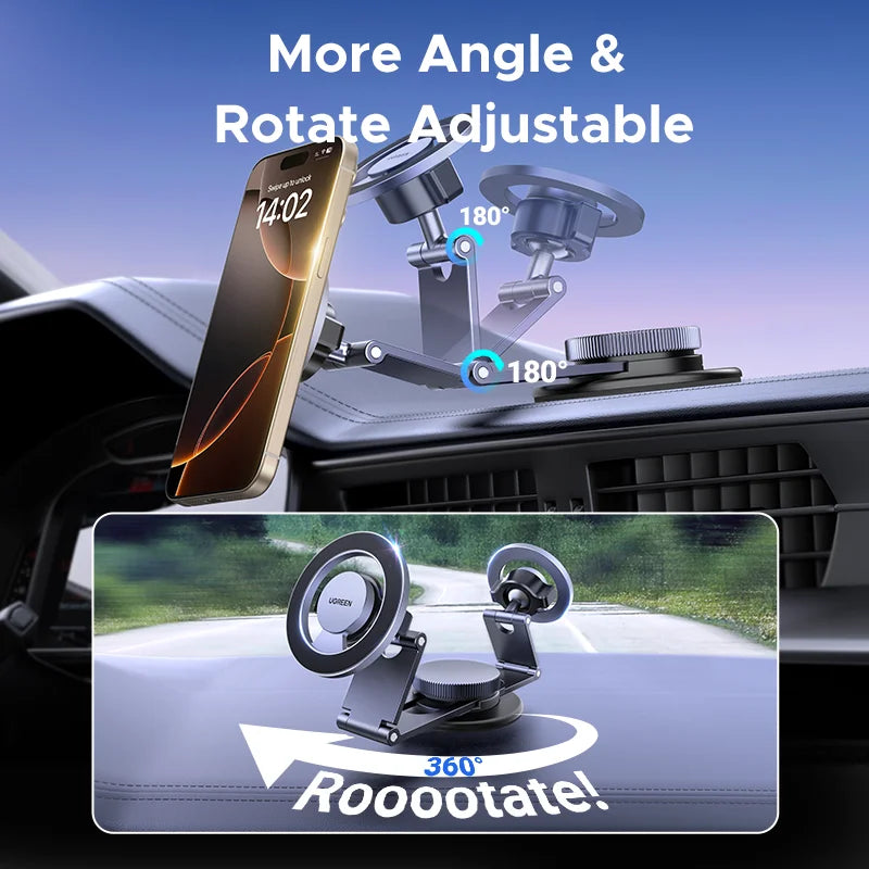 UGREEN Magnetic Car Phone Holder Dashboard Gravity Car Phone Stand For Magsafe iPhone 16 15 14 Pro Samsung Xiaomi Strong Magnets