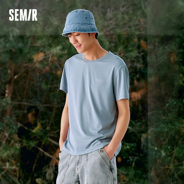 អាវយឺតបុរស Semir ស្រូបសំណើម បោះពុម្ពអក្សរកីឡា កមូល ប្រឆាំងបាក់តេរី ប៉ាក់ រដូវក្តៅ ឆ្នាំ២០២៦ អាវកីឡា ទន់ ស្រួលពាក់
