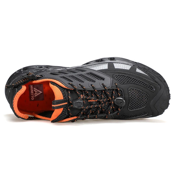 HUMTTO Summer Sneakers Men Breathable Trekking Shoes for Men's Luxury Designer Anti-slip Sports Outdoor Water Hiking Sneaker Man