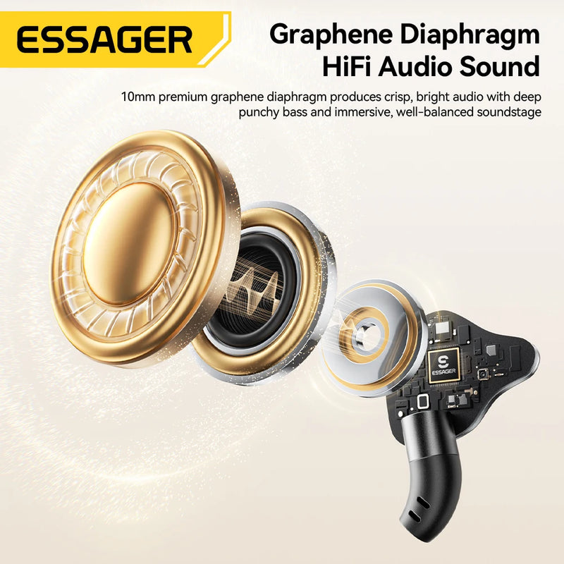 កាសស្តាប់ត្រចៀក Essager Type-C Karaoke ជាមួយនឹងកាតសំឡេងដែលភ្ជាប់មកជាមួយ HIFI Stereo Music កាសស្តាប់ត្រចៀកមានខ្សែ ជាមួយមីក្រូហ្វូន សម្រាប់ច្រៀង/ផ្សាយផ្ទាល់/លេងហ្គេម