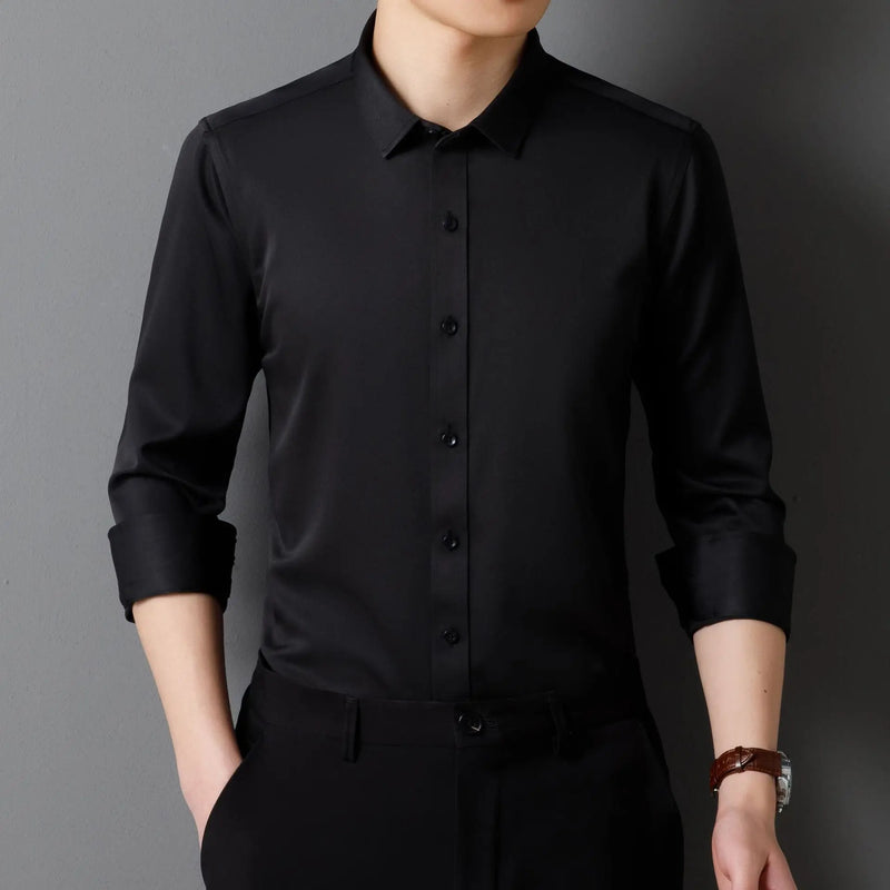 Deep Purple Men's Dress Shirt, Perfect for Weddings, Parties, Business Events, and Performances. White,Black,Blue,Red,Gray,Pink.