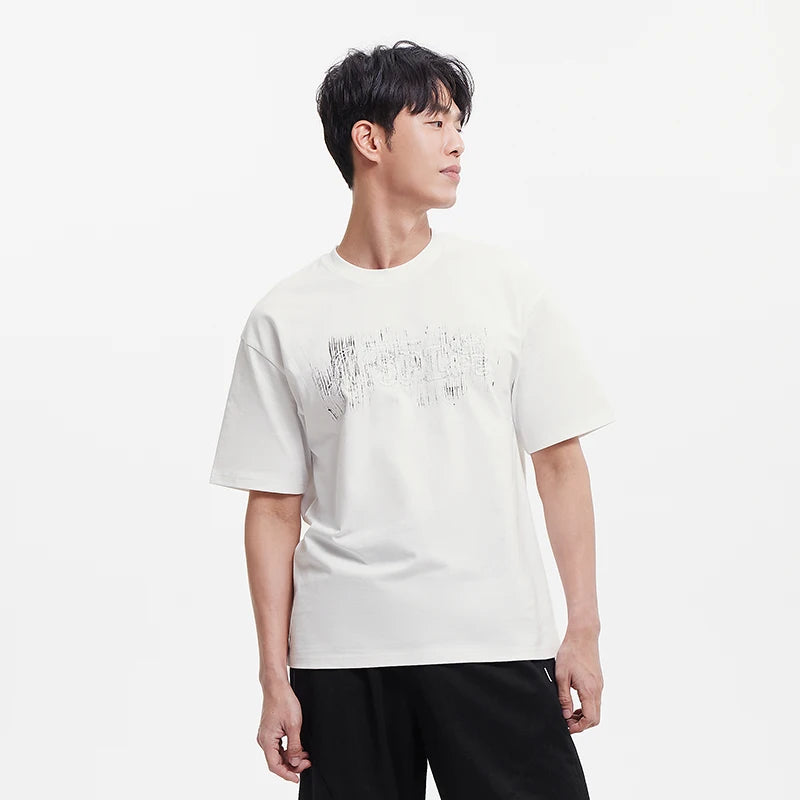 Semir Mens Tshirt 2026 Gradient Letter Printed Unique Design Loose Trendy Knitted Casual