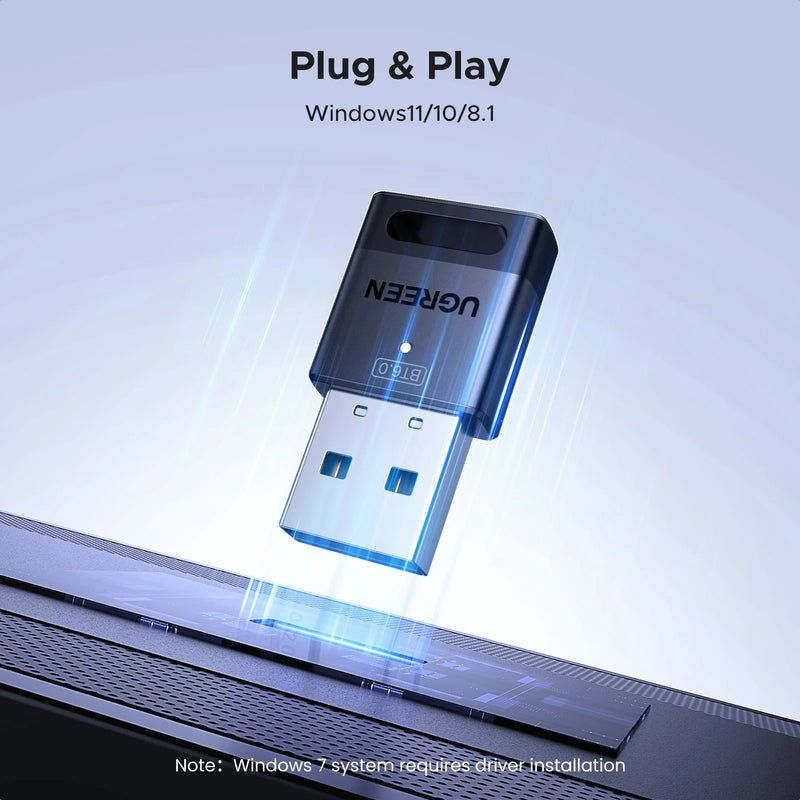 UGREEN Bluetooth Adapter USB Bluetooth 6.0 5.4 for PC Dongle Wireless Mouse Keyborad Music Audio Receiver USB Transmitter