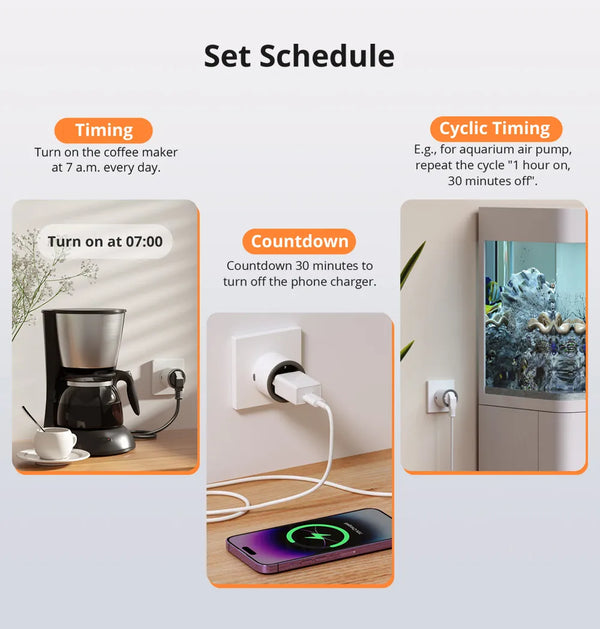 SONOFF S60 EU/UK iPlug Wi-Fi Smart Socket ឧបករណ៍កំណត់ពេលវេលាការពារការផ្ទុកលើសចំណុះ Smart Scene ការបញ្ជាពីចម្ងាយតាមរយៈ eWeLink Alexa Google IFTTT